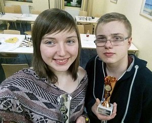 OWL-JE 2017 Endstand: Michelle Vizemeisterin U18w, Fabian 4. Platz U16.