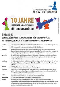 10. Lübbecker Schachturnier für Grundschüler am 25.05.2019