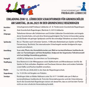 Jetzt zum Grundschulschachturnier am 28.06.2025 anmelden